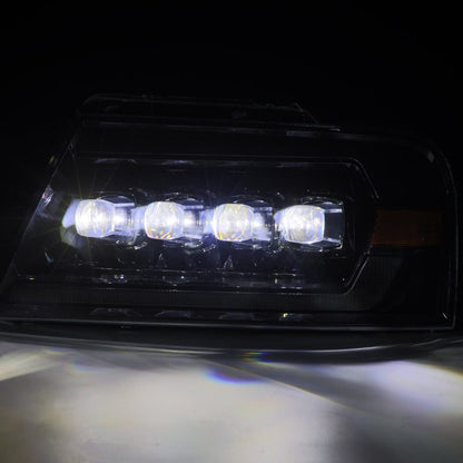 AlphaRex 04-08 Ford F150 / 06-08 Lincoln Mark LT NOVA-Series LED Projector Headlights Alpha-Black