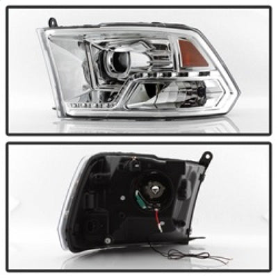 SPYDER xTune Dodge Ram 2009-2014 Halo LED Projector Headlights - Chrome PRO-JH-DR09-CFB-C 9036743