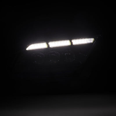 AlphaRex 13-14 Ford Mustang NOVA LED Proj Headlights Alpha-Blk w/Actv Light & Seq.Sig / SB DRL 880488 *Discontinued