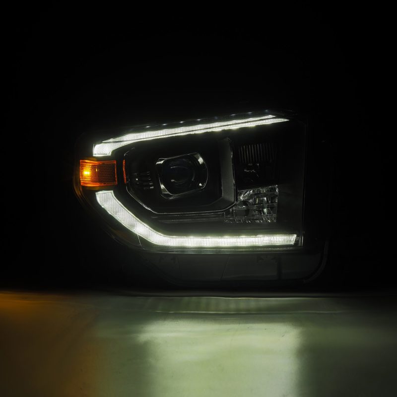 AlphaRex 14-21 Toyota Tundra MK II LUXX-Series LED Projector Headlights Black