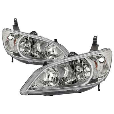 SPYDER xTune 04-05 Honda Civic (Excl Hatchback/Si) OEM Style Headlights - Chrome (HD-JH-HC04-4D-AM-C) 9042713