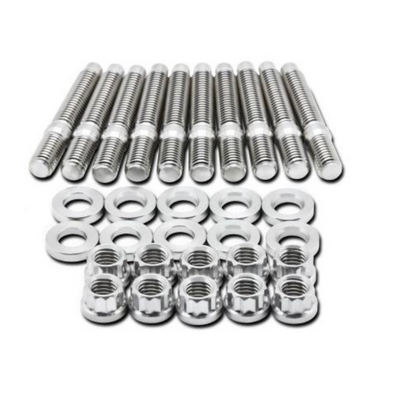 BLOX Racing SUS303 Stainless Steel Exhaust Manifold Stud Kit M8 x 1.25mm 45mm in Length - 9-piece BXFL-00307-9
