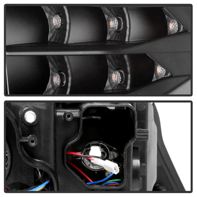 Spyder 09-12 BMW E90 3-Series 4DR HID w/ AFS Only - LED Turn - Black - PRO-YD-BMWE9009-AFSHID-BK