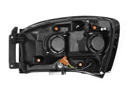 AlphaRex 06-08 Dodge Ram PRO-Series Halogen Projector Headlights Black