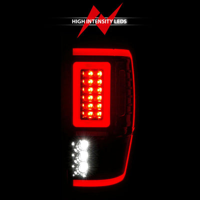 ANZO 19-22 Ford Ranger Full LED Taillights w/ Lightbar Sequential Signal Black Housing/Clear Lens 311446
