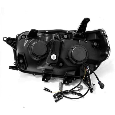 AlphaRex 10-13 Toyota 4Runner PRO-Series Halogen Projector Headlights Alpha-Black