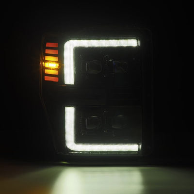 AlphaRex 08-10 Ford Super Duty/Excursion NOVA-Series LED Projector Headlights Alpha-Black