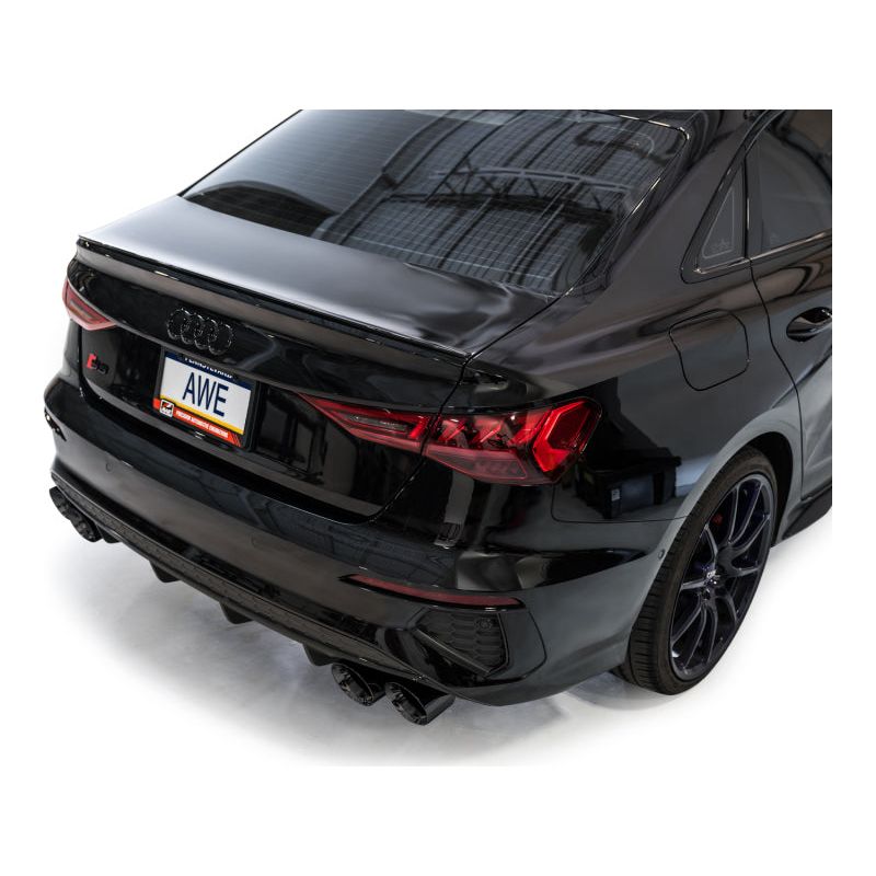 AWE 22-24 Audi 8Y S3 Track Edition Exhaust  - Diamond Black Tips