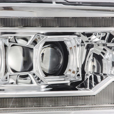 AlphaRex 09-18 Dodge Ram 2500 LUXX LED Proj Headlights Plank Style Chrm w/Activ Light/Seq Signal/DRL 880559 *Discontinued