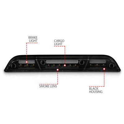 ANZO 15-20 Ford F-150 - F-450 LED Third Brake Light - Black Housing/Smoke Lens 531112