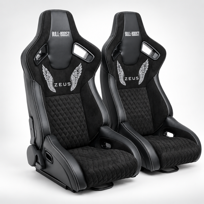Bull Boost Adjustable Racing Lowered Ultra Max Bucket Seat w/ Seat Rails