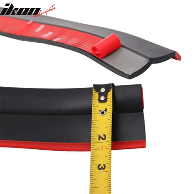 Universal 100" Red Trim Front Lip Splitter Quick Chin Rubber Foam