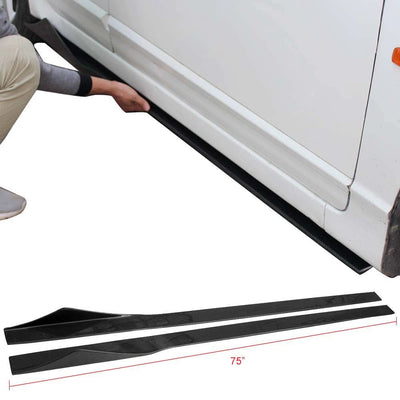 Universal 75 Inch Side Skirt Extension Splitter Carbon Fiber CF