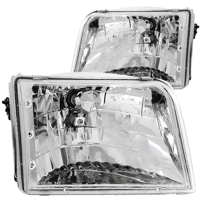 Anzo 1993-1997 Ford Ranger Crystal Headlights Chrome
