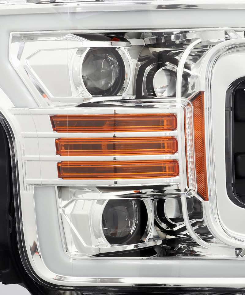 AlphaRex 18-20 Ford F150 PRO-Series Halogen Projector Headlights Chrome