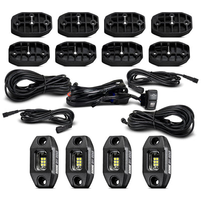 Borne Off-Road Rock Light (Kit of 4) Long Harness BNLT-RL-4T