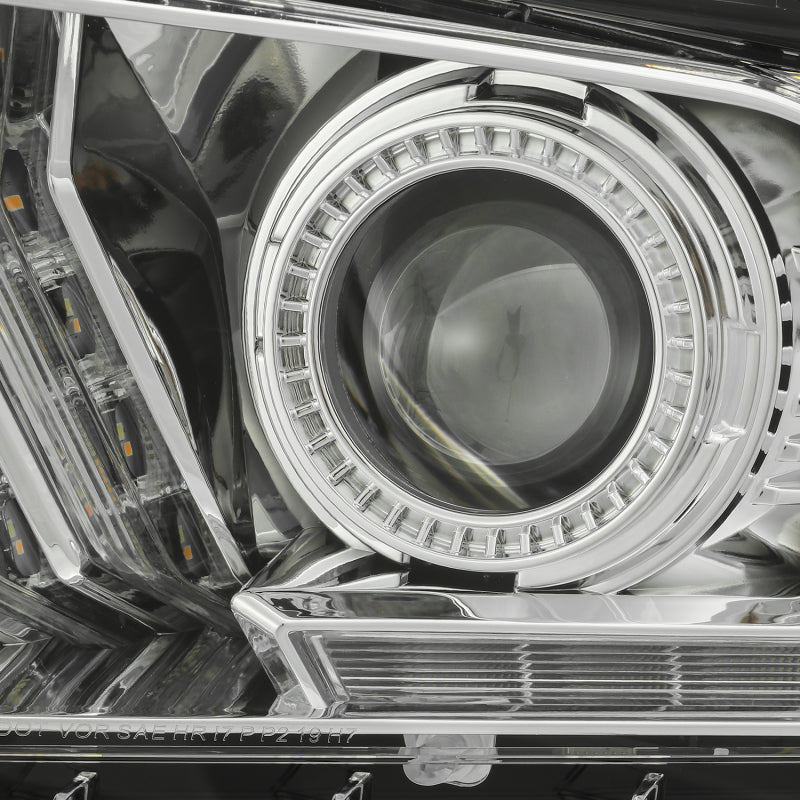 AlphaRex 10-12 Ford Mustang PRO-Series Halogen Projector Headlights Chrome