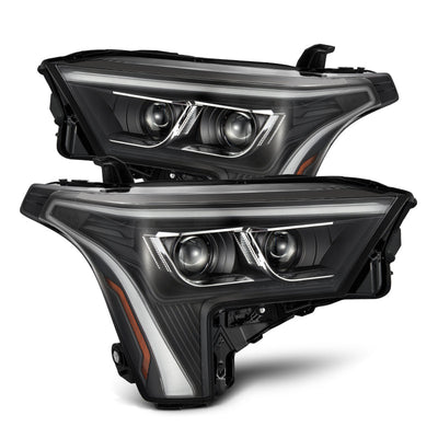 AlphaRex 22-23 Toyota Tundra LUXX-Series Headlights Black w/Amber DRL - Req 810029 OR 810030 880874 *Discontinued
