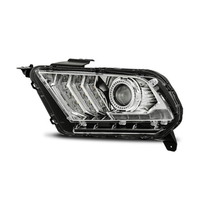 AlphaRex 10-12 Ford Mustang PRO-Series Halogen Projector Headlights Chrome