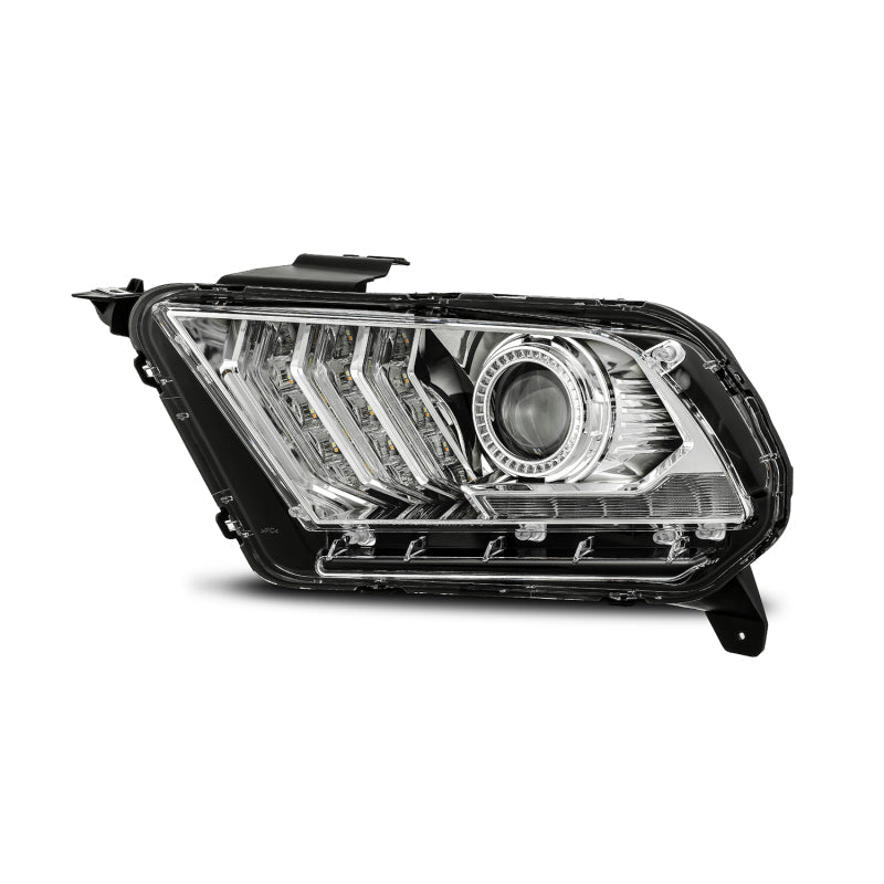 AlphaRex 10-12 Ford Mustang PRO-Series Halogen Projector Headlights Chrome