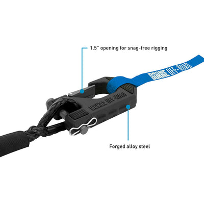 Borne Off-Road Winch Hook - 3/8in Rope - Hand Strap - Black BNWN-SR-38-85KBK