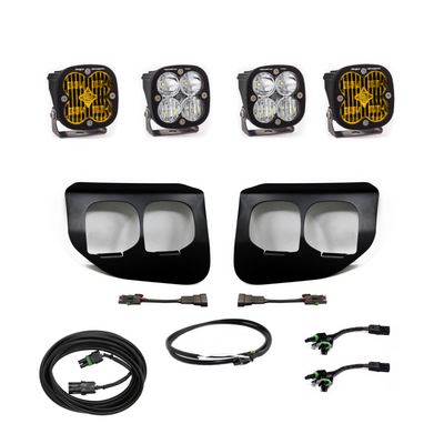 Baja Designs Ford Squadron SAE/Sport Fog Pocket Light Kit - Amber w/Upfitter