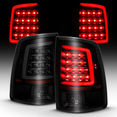 ANZO 2009-2018 Dodge Ram 1500 LED Taillight Plank Style Black w/Smoke Lens 311319