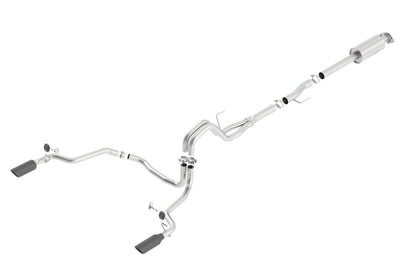 Borla 15-16 Ford F150 3.5L EcoBoost Ext. Cab Black Chrome CB Exht ATAK Single Split Rear Exit 140616BC