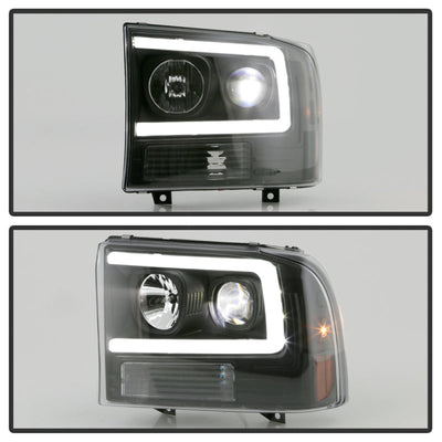 SPYDER Ford F-250 99-04/Excursion 00-04 1 Piece LED Headlights - Black PRO-YD-FF25099V2PL-BK 5088062