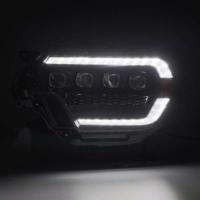 AlphaRex 12-15 Toyota Tacoma NOVA LED Proj Headlights Plank Alpha Blk w/Activ Light/Seq Signal/DRL 880752 *Discontinued