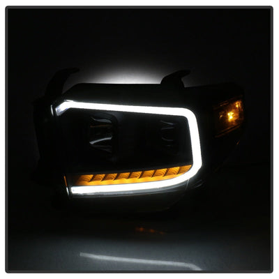 SPYDER xTune 14-17 Toyota Tundra DRL LED Light Bar Proj Headlights - Black Smoke (PRO-JH-TTU14-LB-BSM) 9043031