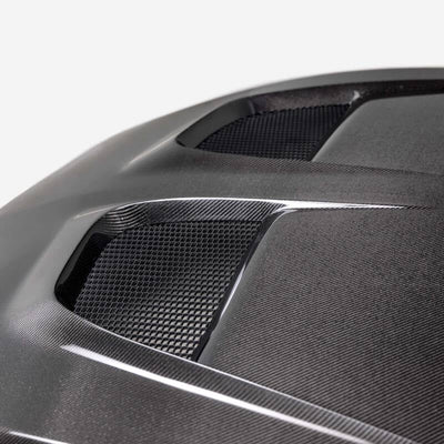 Anderson Composites 2024 Ford Mustang Type-GTD Double Sided Carbon Fiber Hood AC-HD24FDMU-GTD-DS