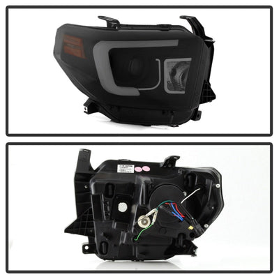 Spyder Toyota Tundra 2014-2016 Projector Headlights Light Bar DRL Black Smoke PRO-YD-TTU14-DRL-BSM 5080165