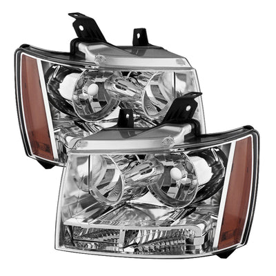 SPYDER Xtune Chevy Suburban 1500/2500 07-14 Crystal Headlights Chrome HD-JH-CSUB07-AM-C 9022760