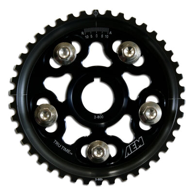 AEM Electronics Tru-Time Cam Gear Black 5-Bolt Honda H22A1 & H22A4