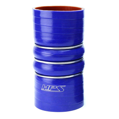 HPS Performance Products HPS 2-3/4" ID, 6" Length, Silicone Charge Air Cooler CAC Hose Double Hump Coupler Bellow Cold Side, High Temp 4-ply Reinforced, 70mm ID