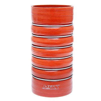 HPS Performance Products HPS 3-1/2" ID, Silicone Charge Air Cooler CAC Hose Double Hump Coupler Bellow Hot Side, Ultra High Temp 4-ply Aramid Reinforced