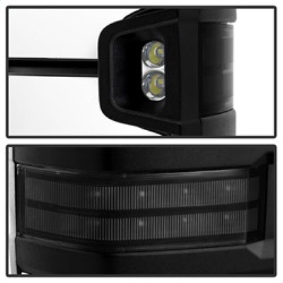 SPYDER xTune Chevy Silverado 14-16 Heated Smoke LED Signal Telescoping Mirrors MIR-CSIL14S-G2-PWH-SM-SET 9936739