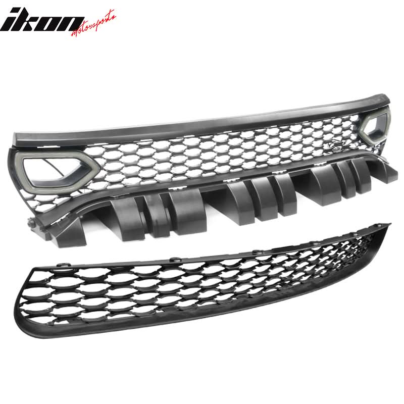 2015-2023 Dodge Charger Black Front Bumper Foglights Grille Lights PP
