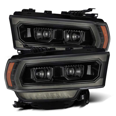 AlphaRex 19-21 Ram 2500 PRO-Series Projector Headlights Plank Style Alpha Black w/Activation Light 880546 *Discontinued