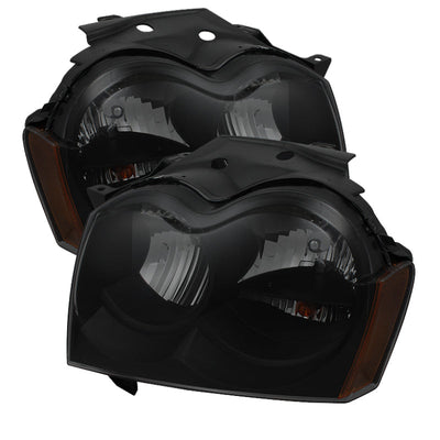SPYDER Xtune Jeep Grand Cherokee 05-07 Crystal Headlights Black Smoked HD-JH-JGC05-AM-BSM 9033780
