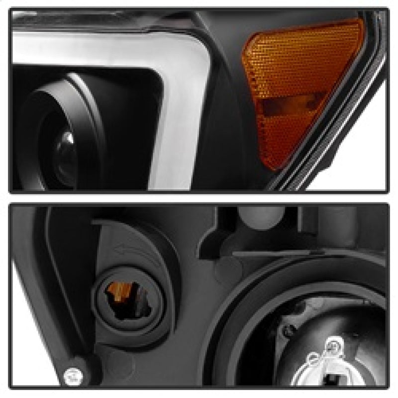 SPYDER Xtune Toyota Tundra 07-13 LED Light Bar Projector Headlights Black PRO-JH-TTU07-LED-BK 9027888