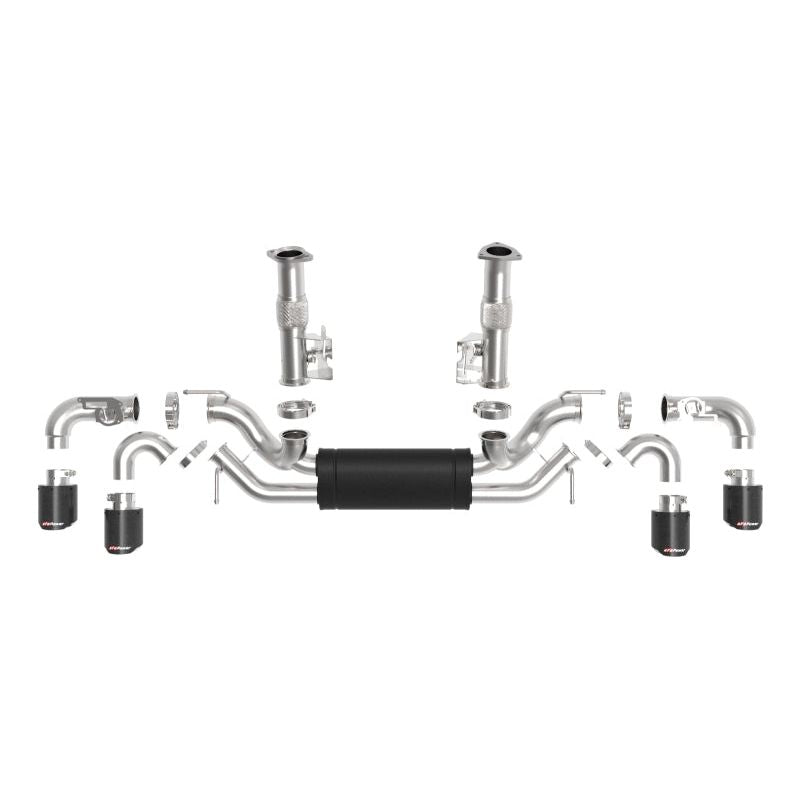 aFe MACH Force-Xp 3in to 2-1/2in 304SS Cat-Back 2020 Chevy Corvette (C8) 6.2L - Carbon Fiber Tip