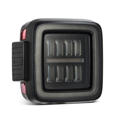 AlphaRex 18-23 Jeep Wrangler JL NOVA Prismatic LED Taillights Alpha-Black 602010 *Discontinued