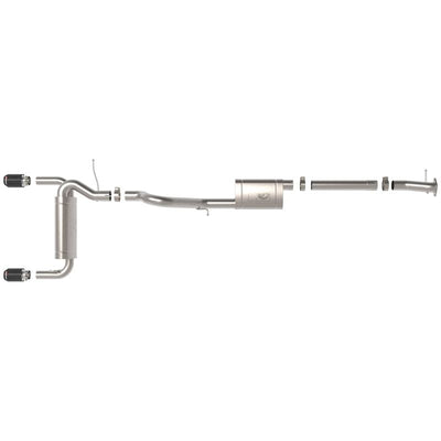 aFe 2021+ Ford Bronco L4-2.3L (t) / V6-2.7L (tt) Vulcan 3in. to 2.5in. SS Cat-Back - Carbon