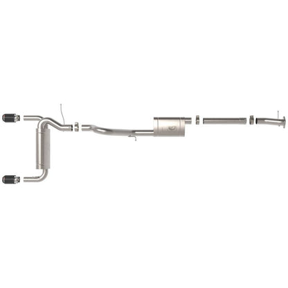 aFe 2021+ Ford Bronco L4-2.3L (t) / V6-2.7L (tt) Vulcan 3in. to 2.5in. SS Cat-Back - Carbon