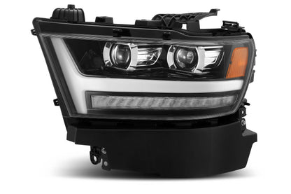 AlphaRex 19-23 Ram 1500 PRO-Series Halogen Projector Headlights Jet Black