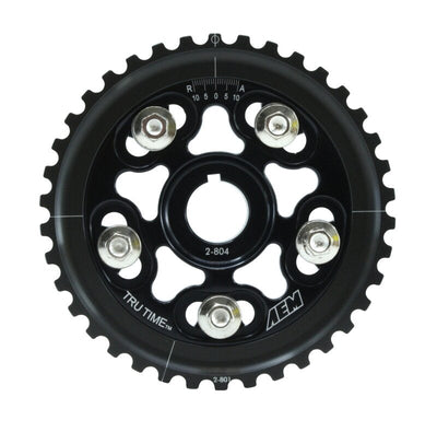AEM Electronics Tru-Time Cam Gear Black 5-Bolt Honda D16Y7 & D16Y8