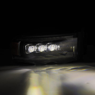 AlphaRex 02-05 Dodge Ram NOVA-Series LED Projector Headlights Black