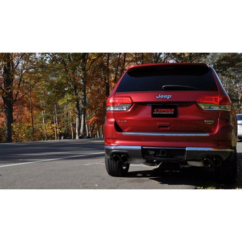 Corsa 14-16 Jeep Grand Cherokee Summit Edition Black 2.5in Dual Rear Exit Cat-Back Exhaust
